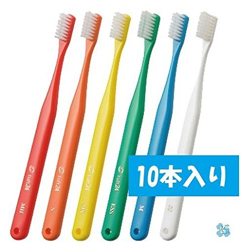 キャップなし タフト24 歯ブラシ × 10本 (MS)